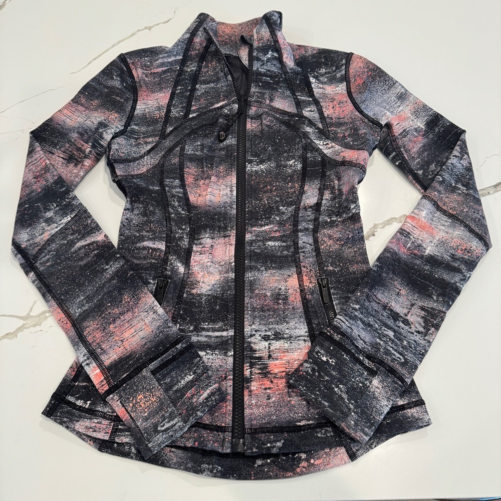 Lululemon Define Jacket Azurite Poppy Coral Multi